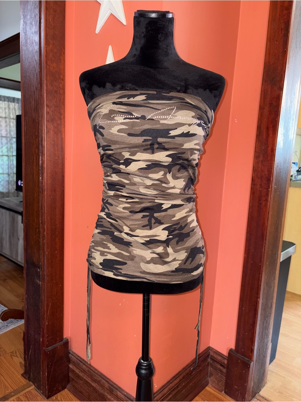 Camo full length cinched side tube top